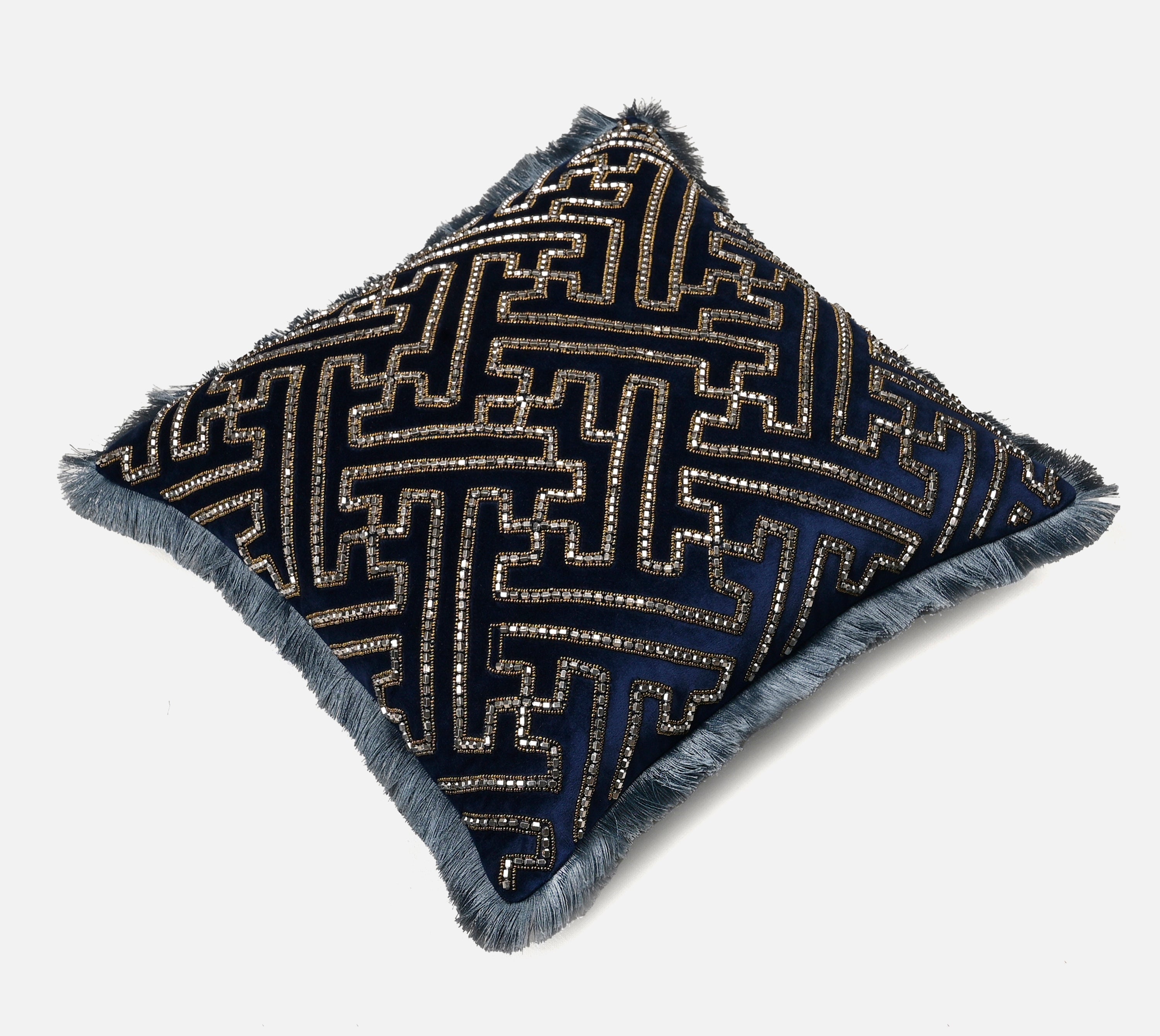 PATINA Navy Blue Velvet Cushion Cover