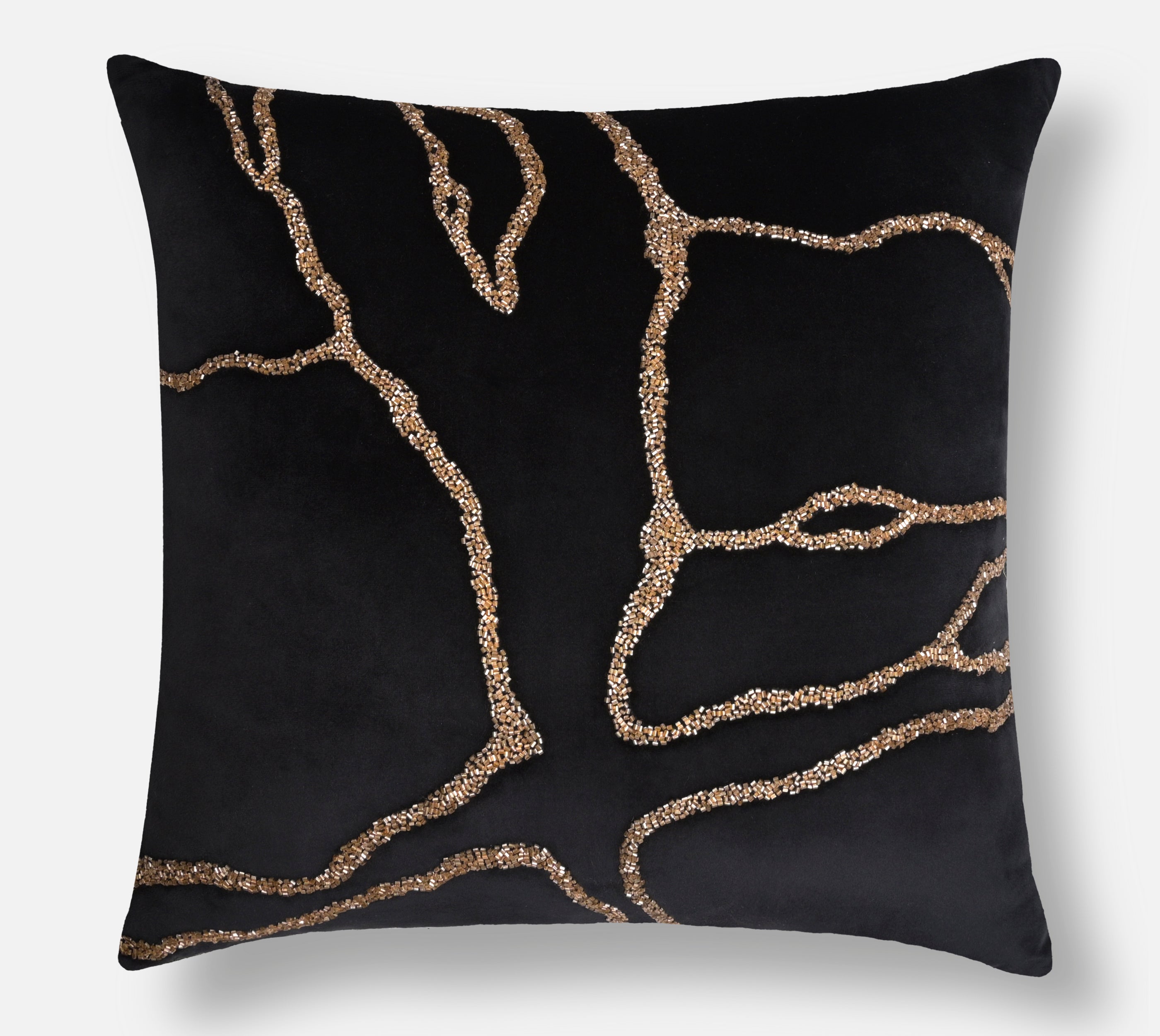AURORA Black Velvet Cushion Cover