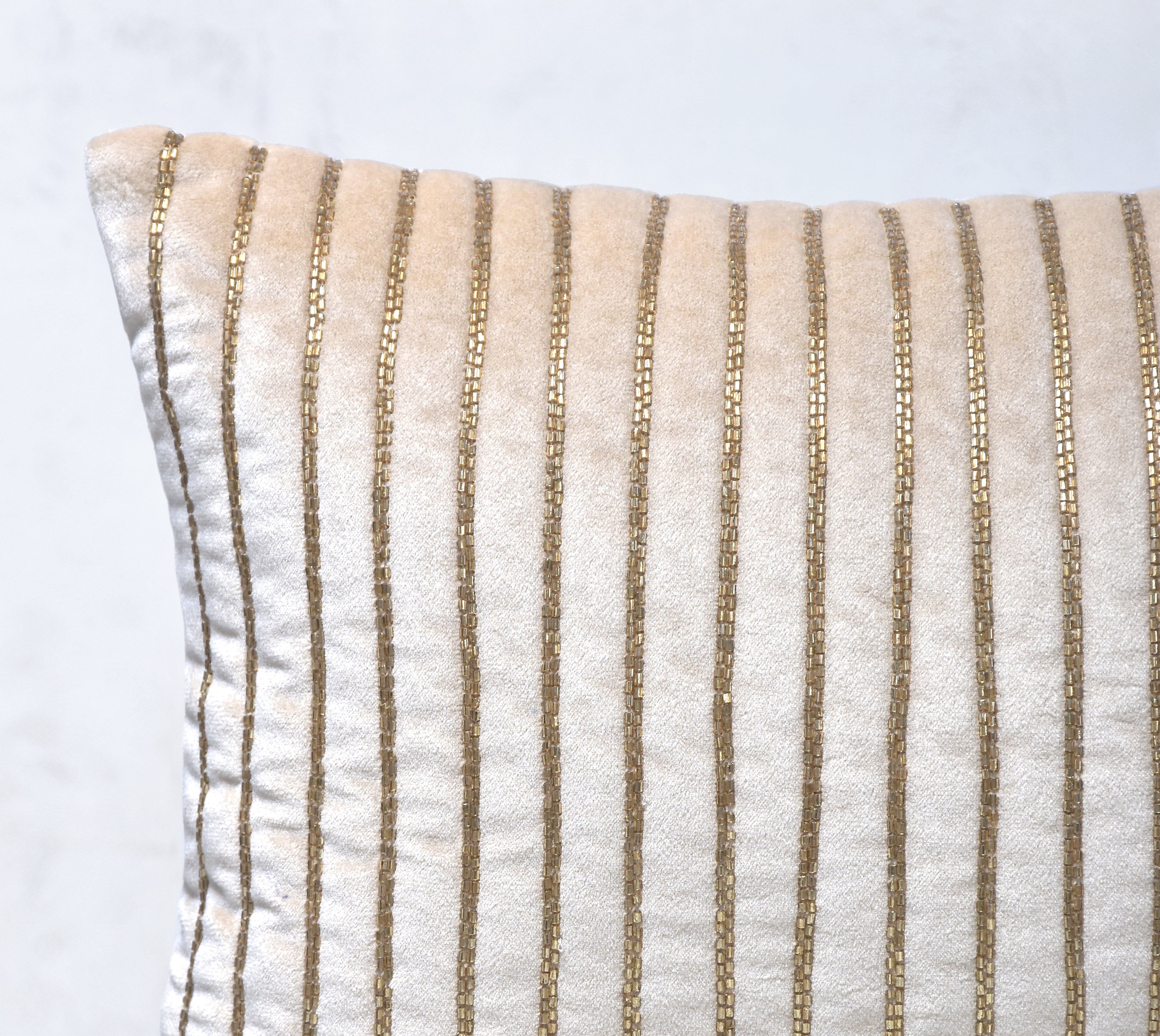 SAMARA Ecru Velevt Cushion Cover