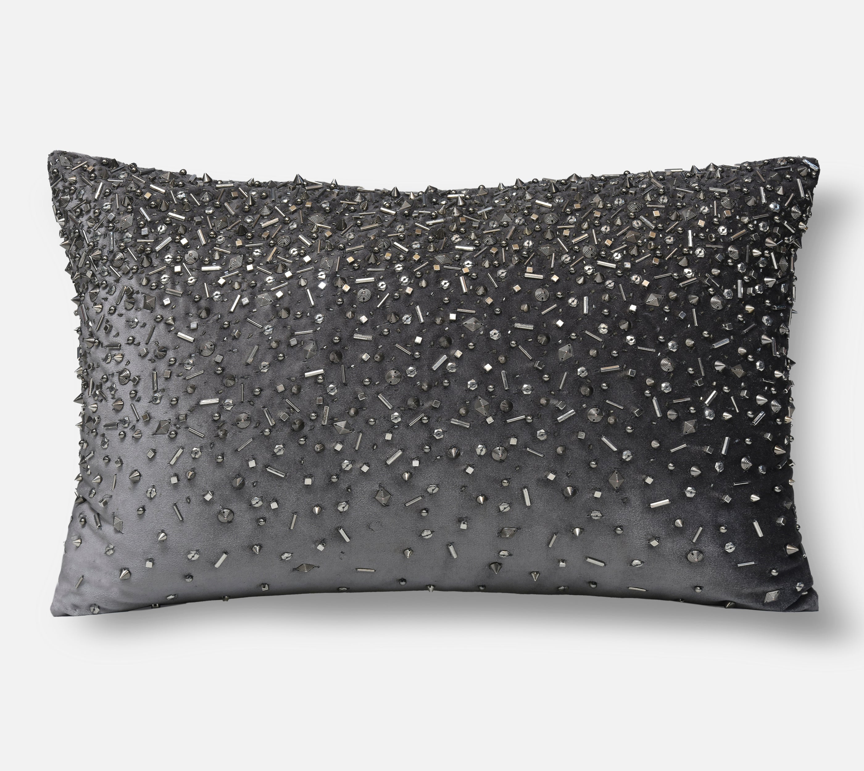 SPOKE Grey Velvet Cushion Cover