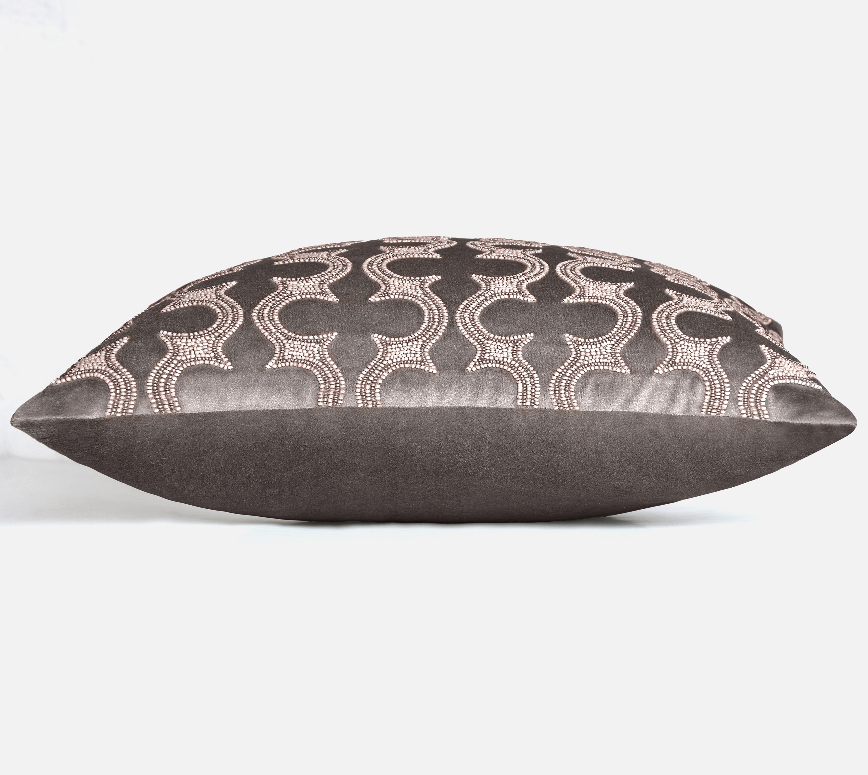 IRIS Grey Velvet Cushion Cover