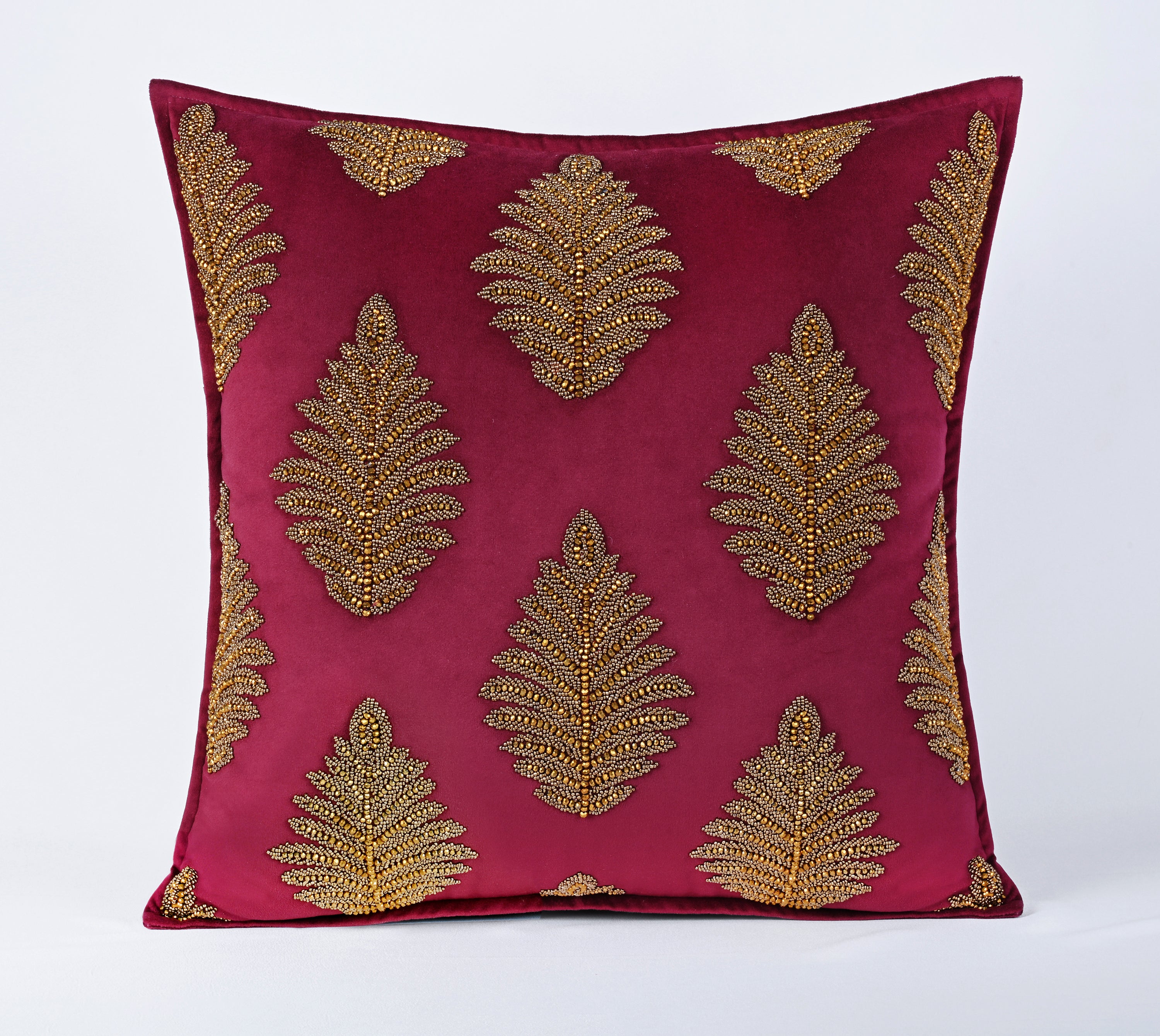 OASIS Burgundy Velvet Cushion Cover