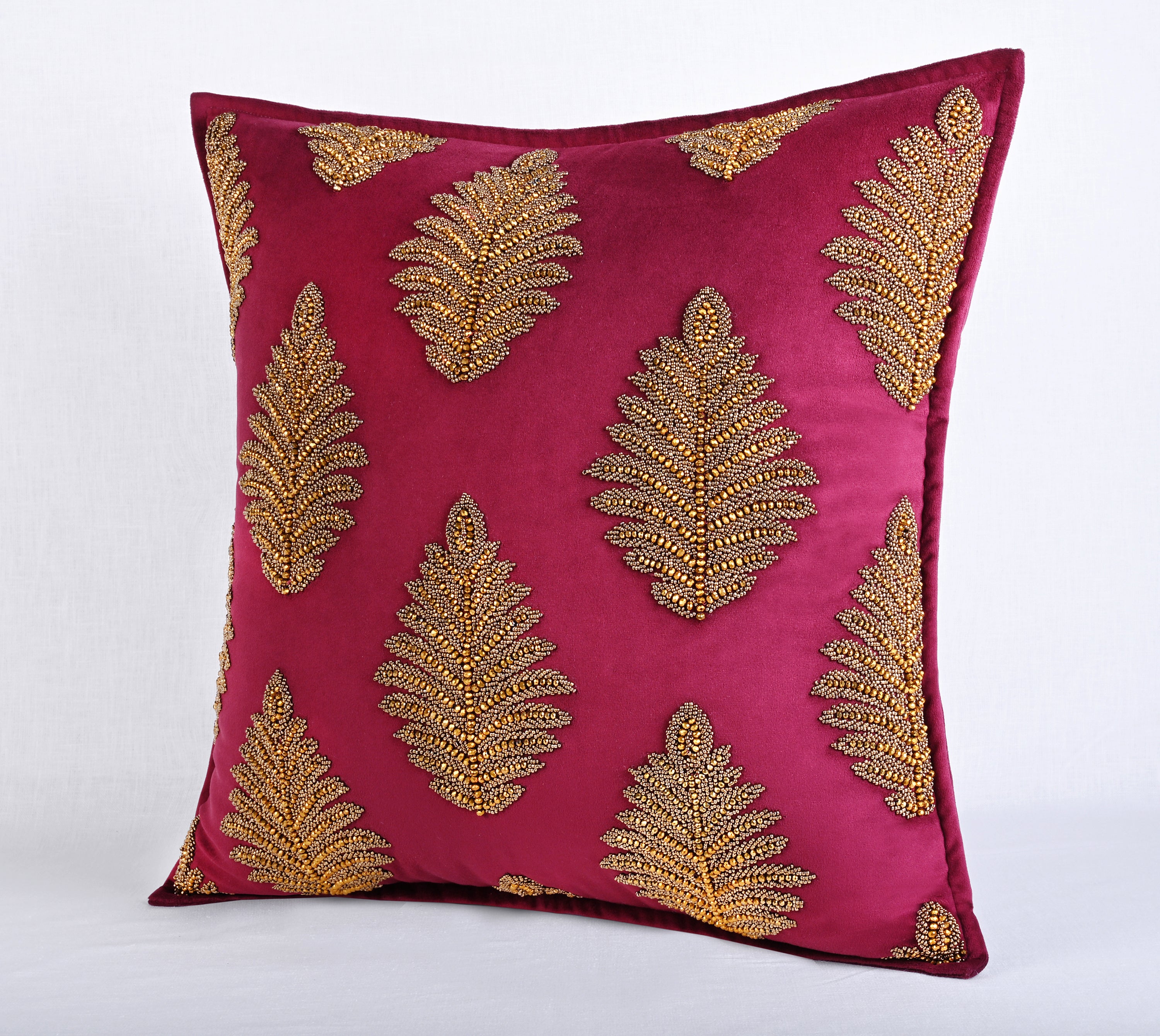 OASIS Burgundy Velvet Cushion Cover