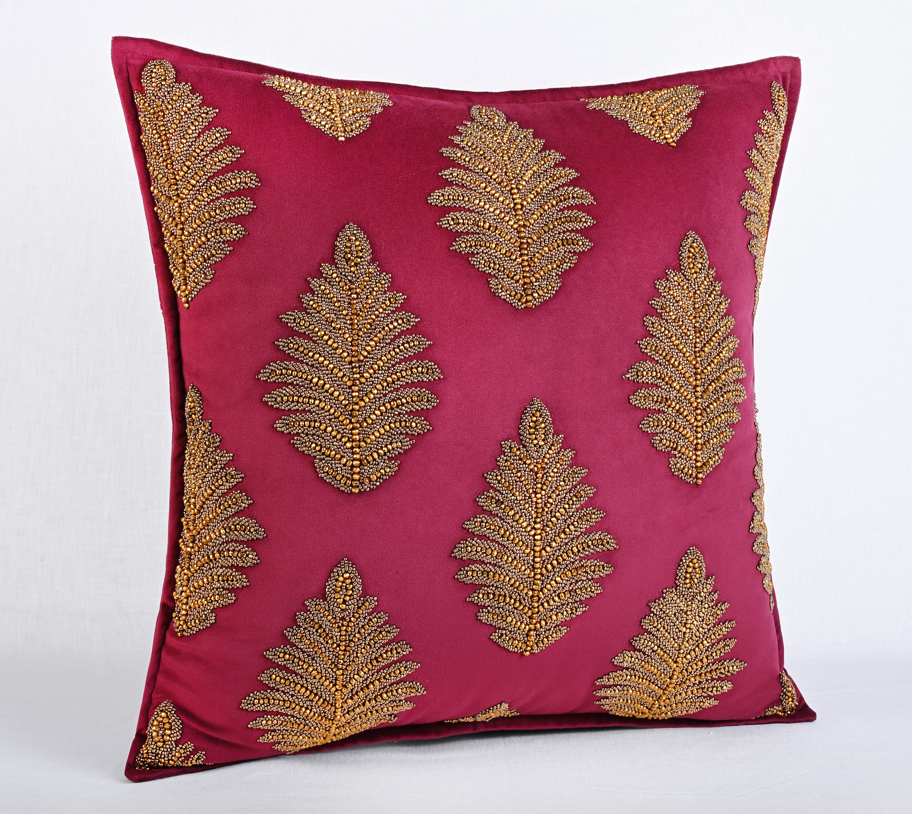 OASIS Burgundy Velvet Cushion Cover
