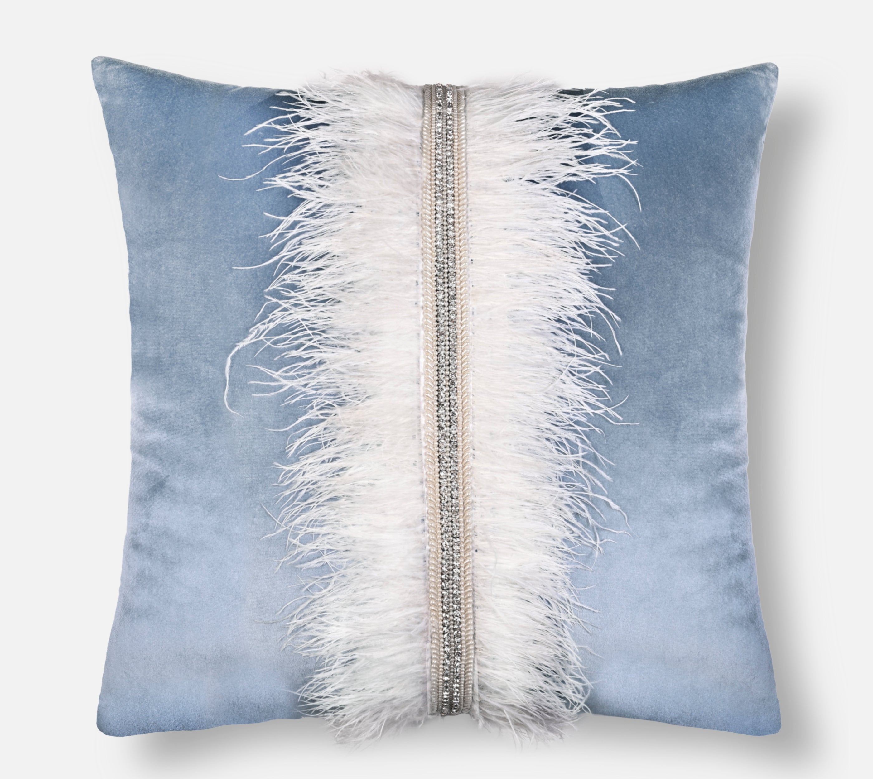 XENIA Dusty Blue Velvet Cushion Cover