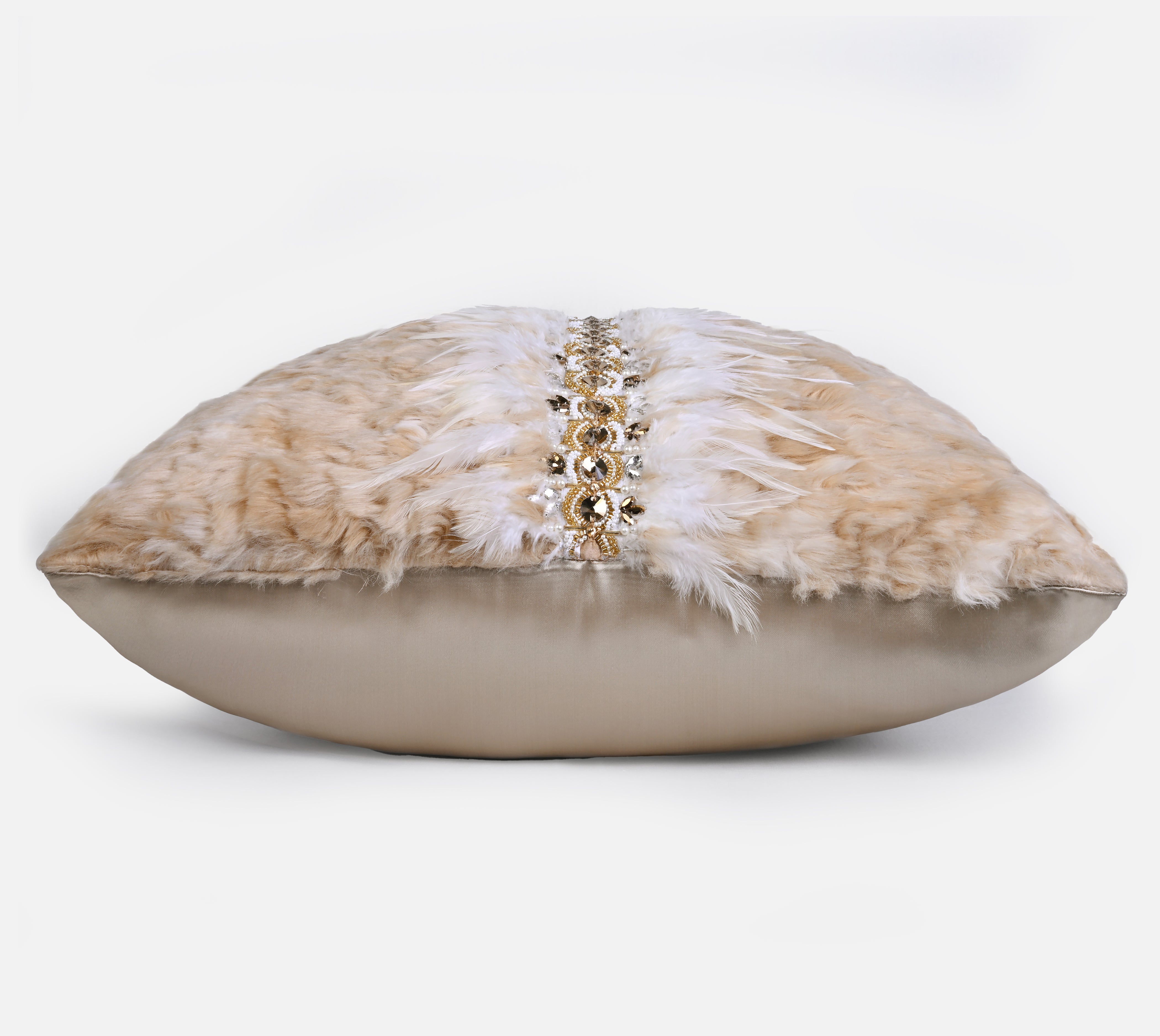 PERENNIAL Beige Fur Cushion Cover