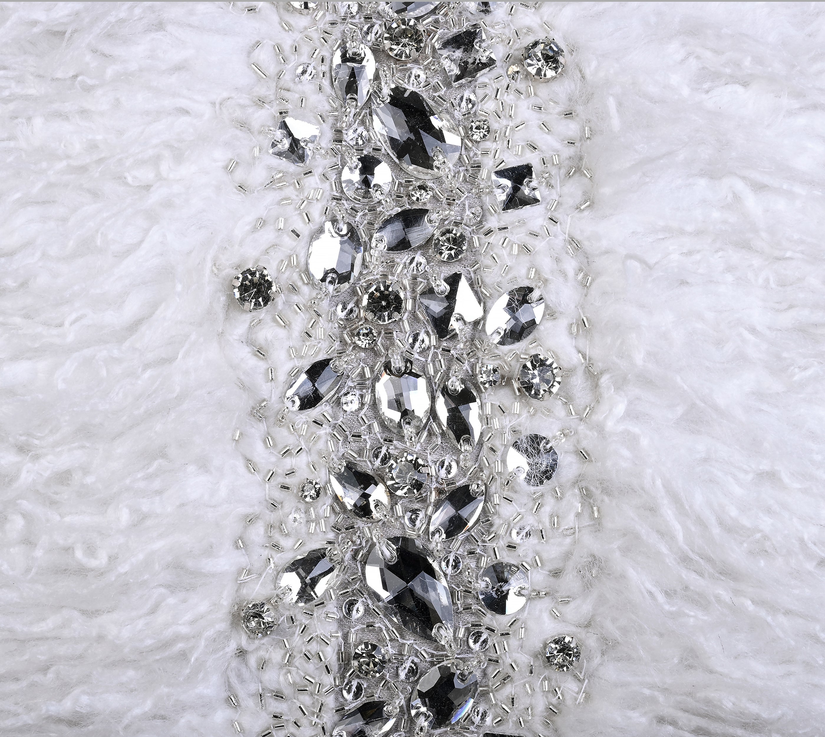 PERENNIAL White Fur Cushion Cover