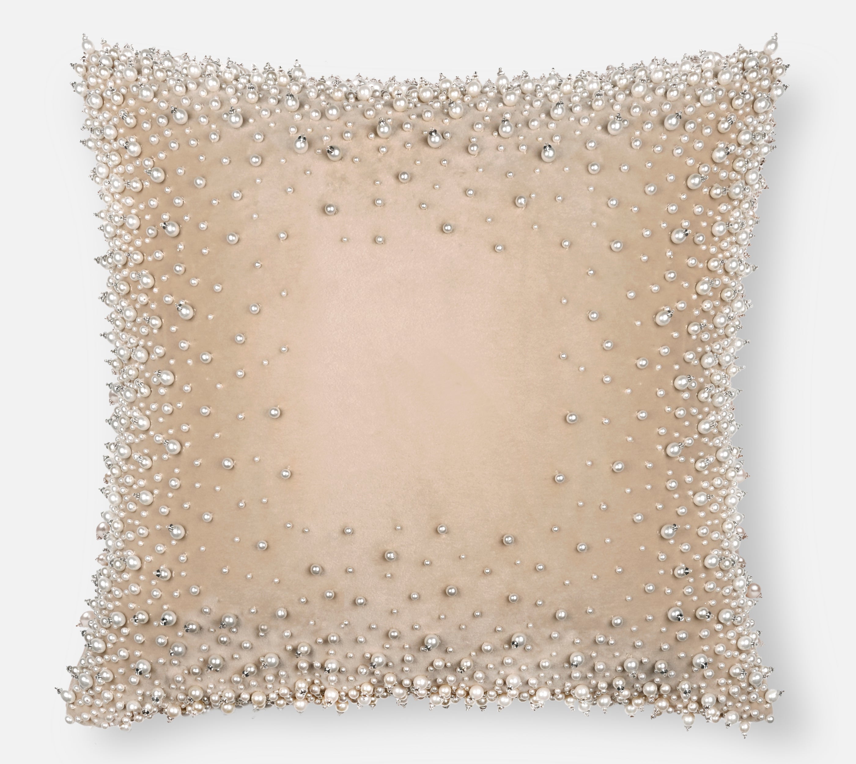 SOFIA Beige Velvet Cushion Cover