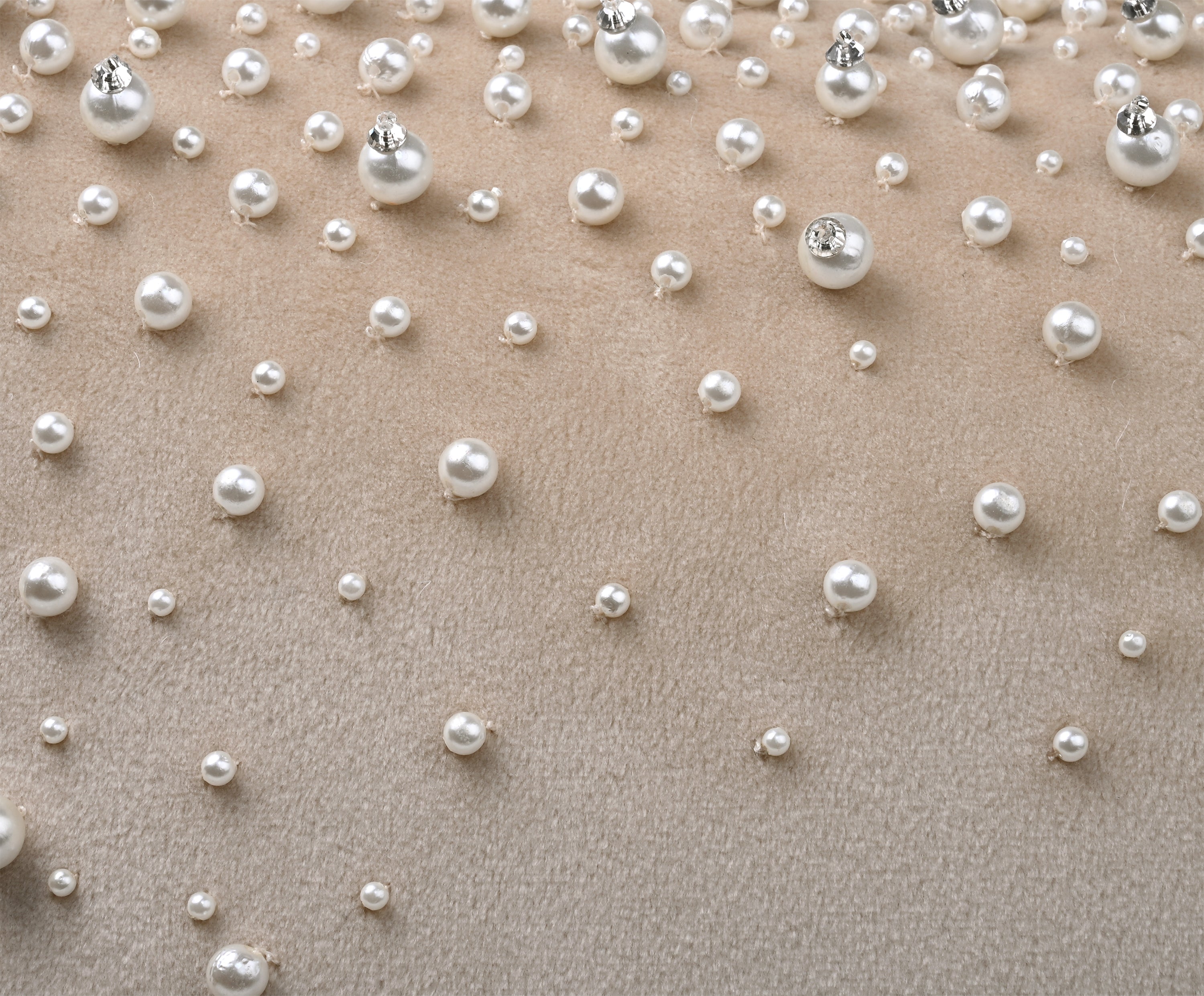 SOFIA Beige Velvet Cushion Cover
