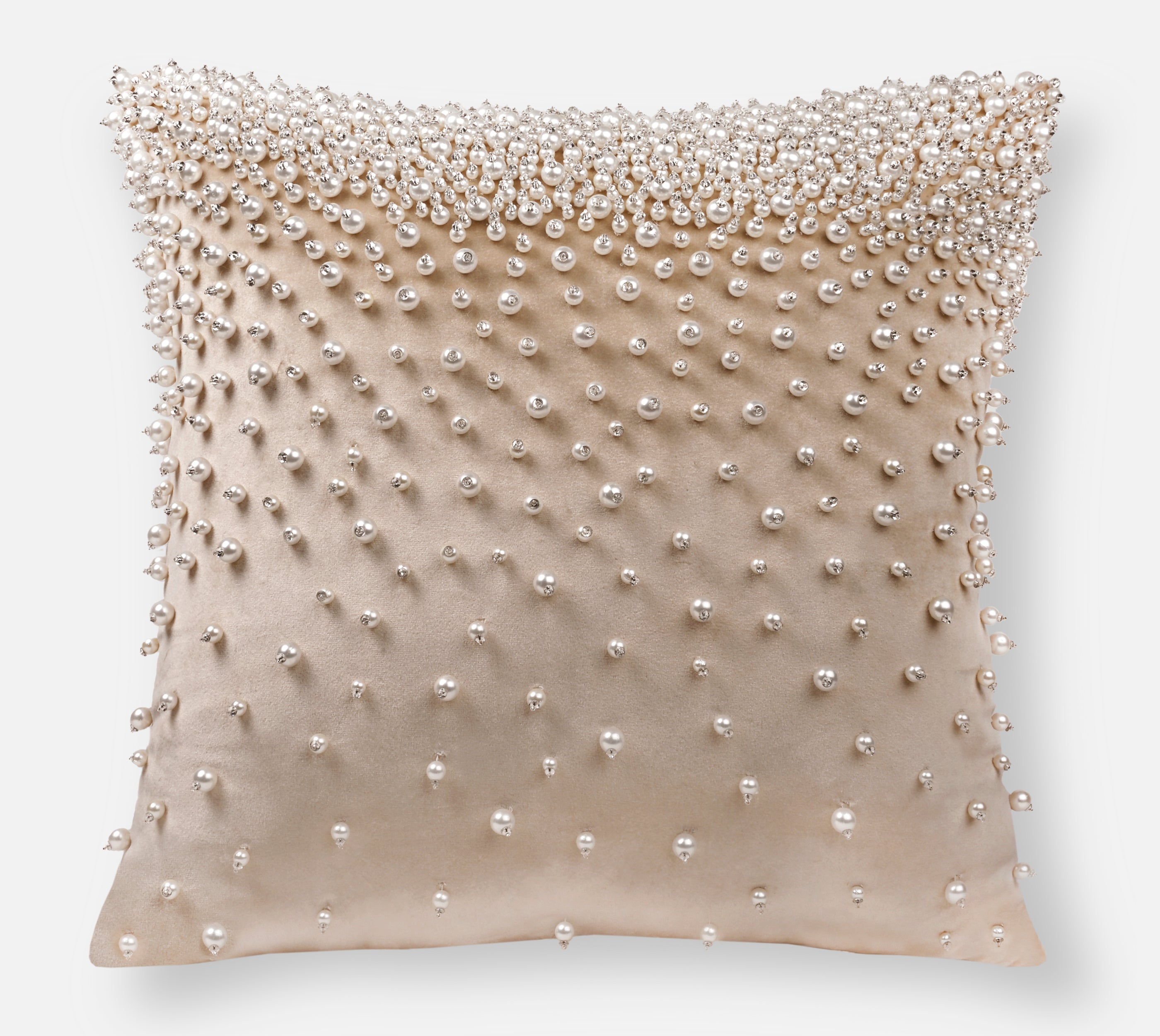 SOFIA Beige Velvet Cushion Cover
