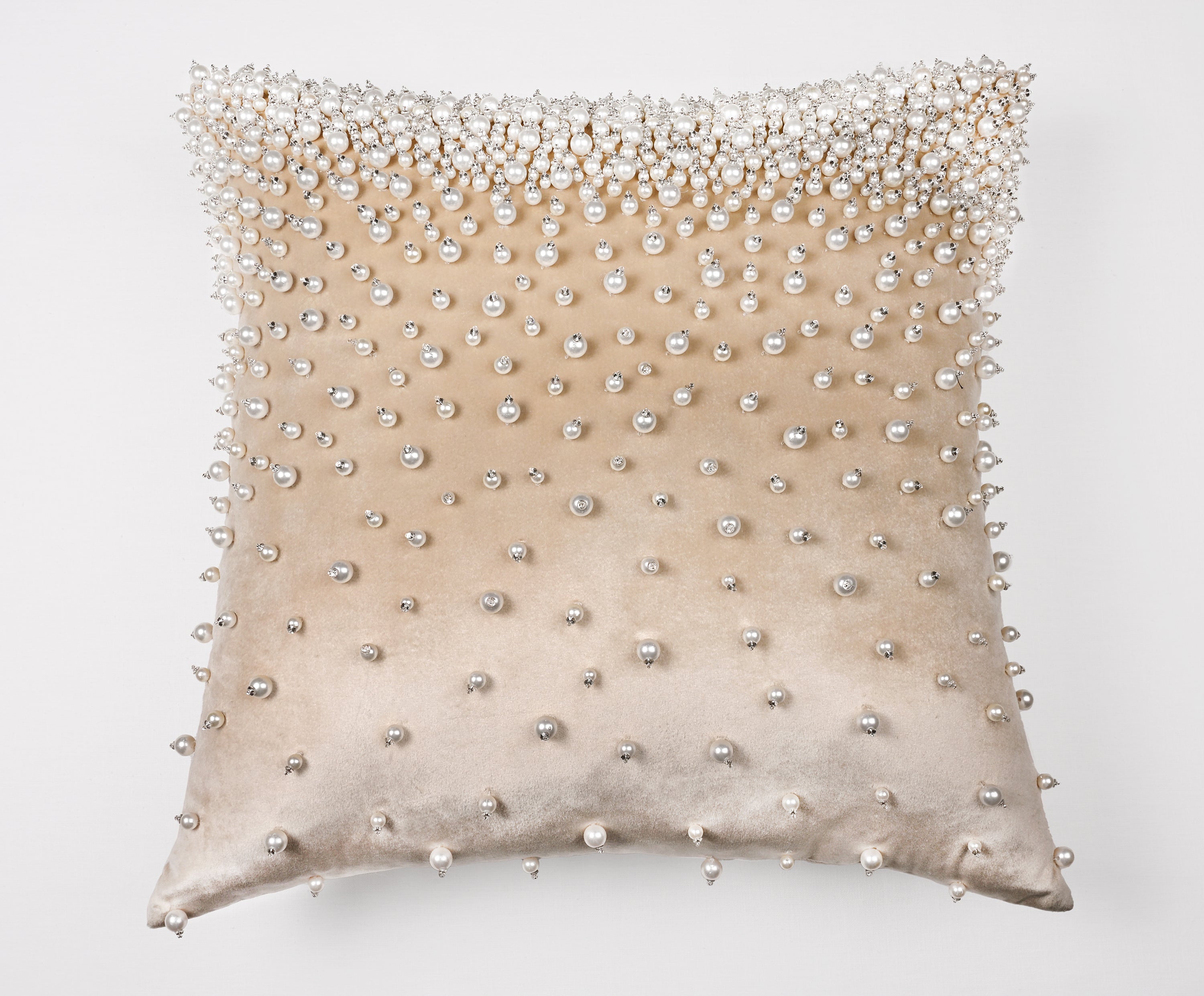 SOFIA Beige Velvet Cushion Cover