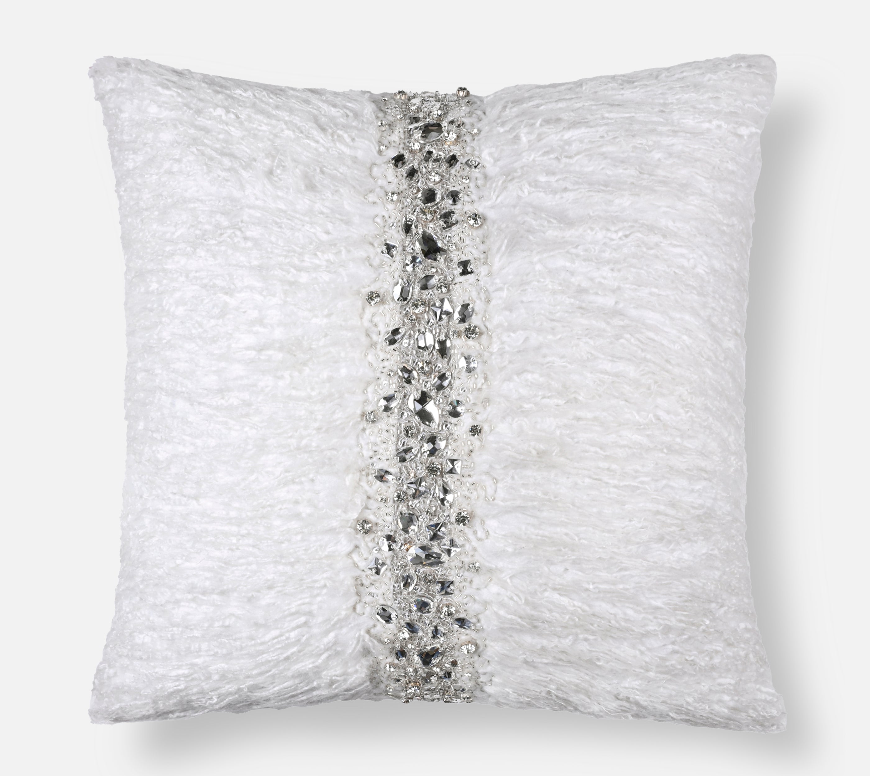 PERENNIAL White Fur Cushion Cover