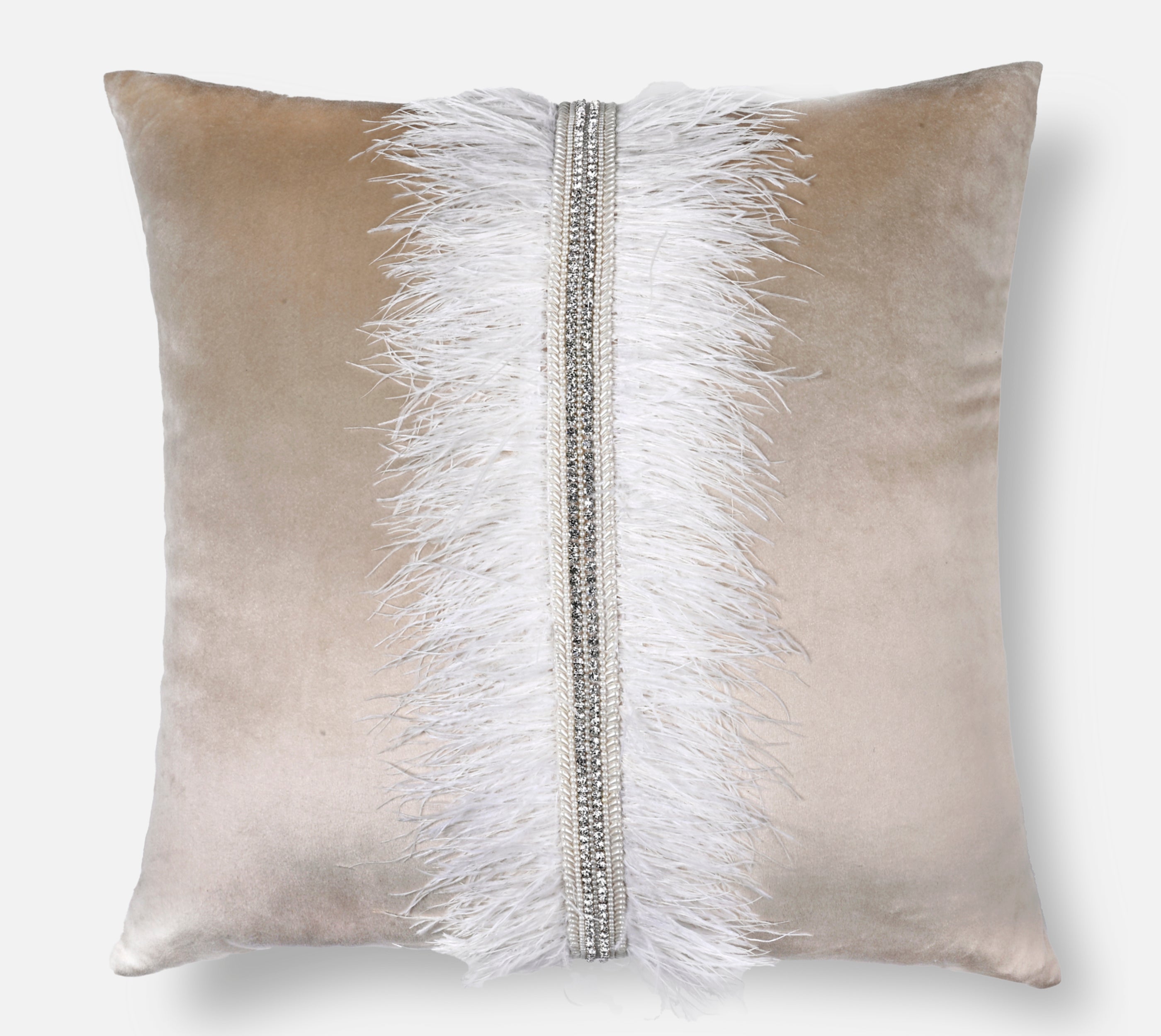 XENIA Light Gold Velvet Cushion Cover