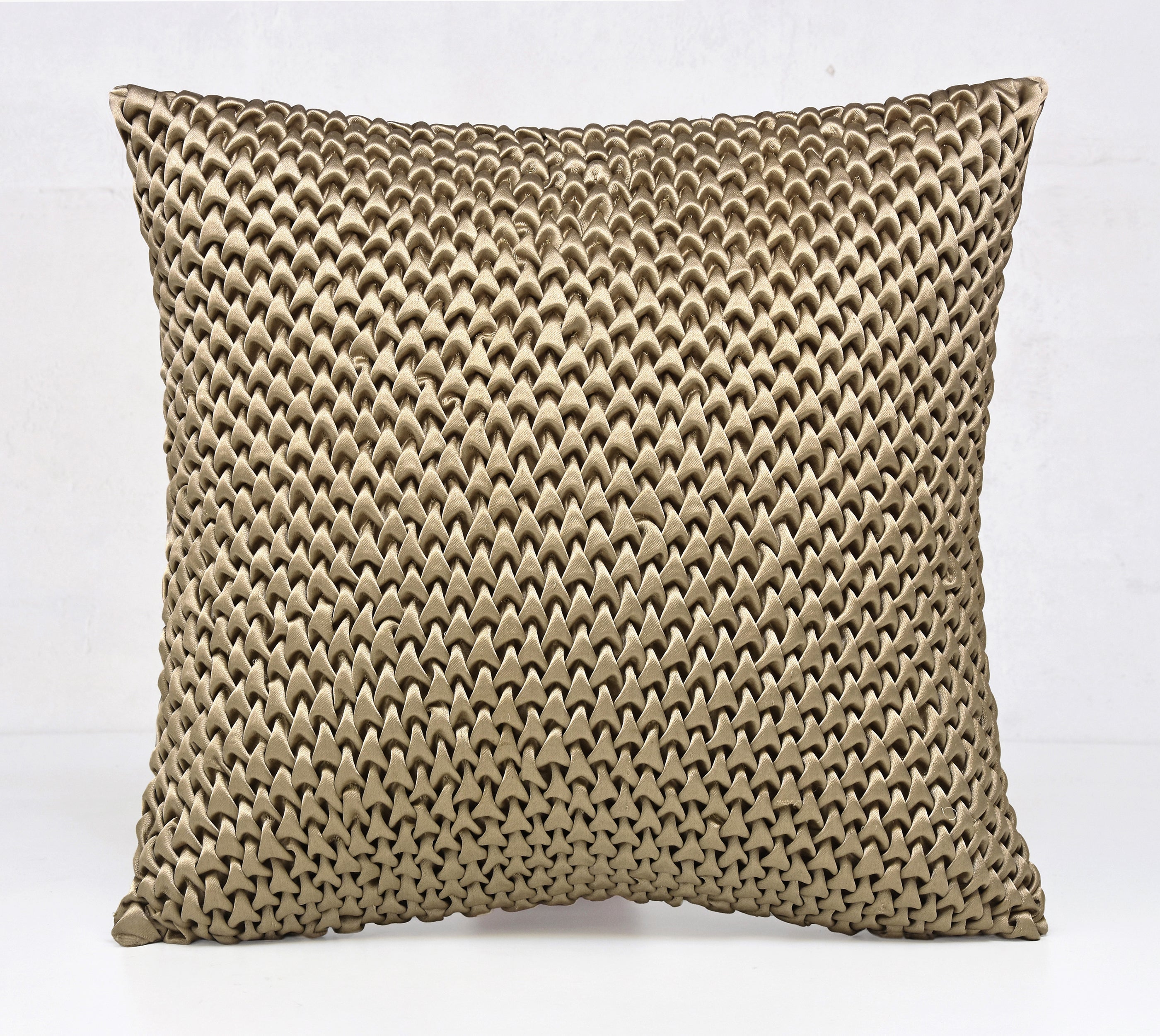 STELLAR Gold Smocking Cushion Cover