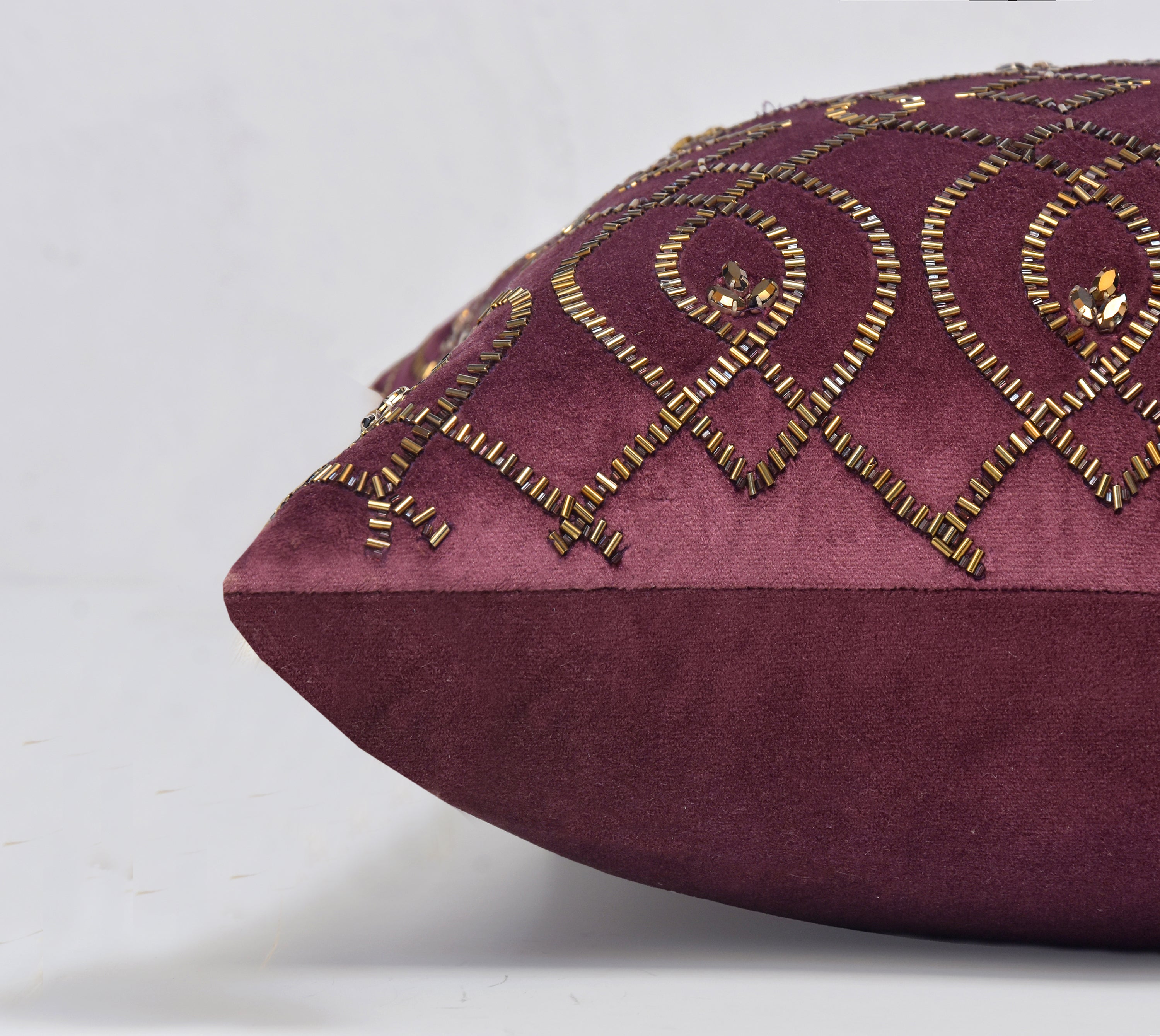 PATINA Purple Velvet Cushion Cover