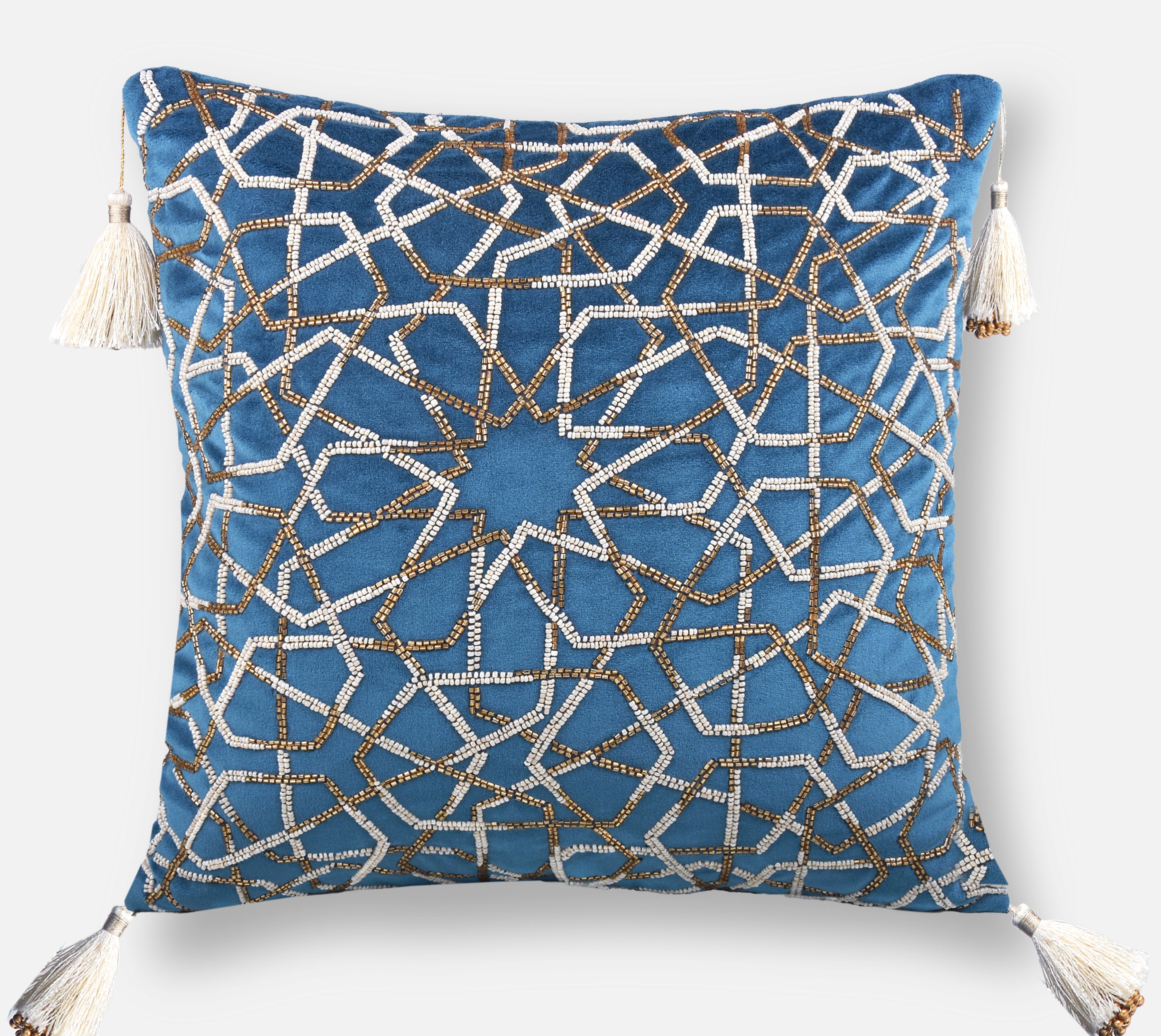 ZENITH Blue Velvet Cushion Cover