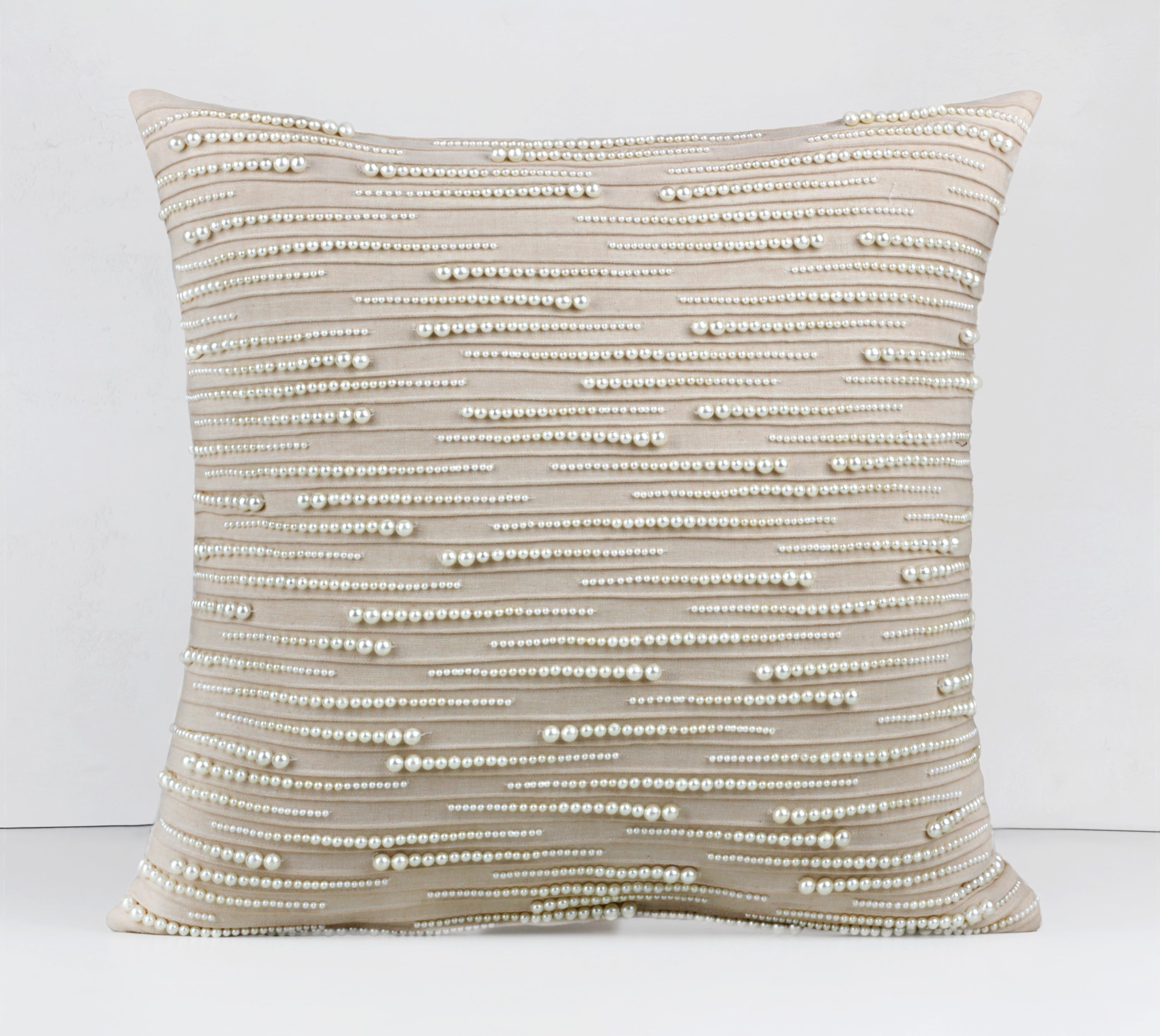 ORIENT Light Beige Cotton Cushion Cover