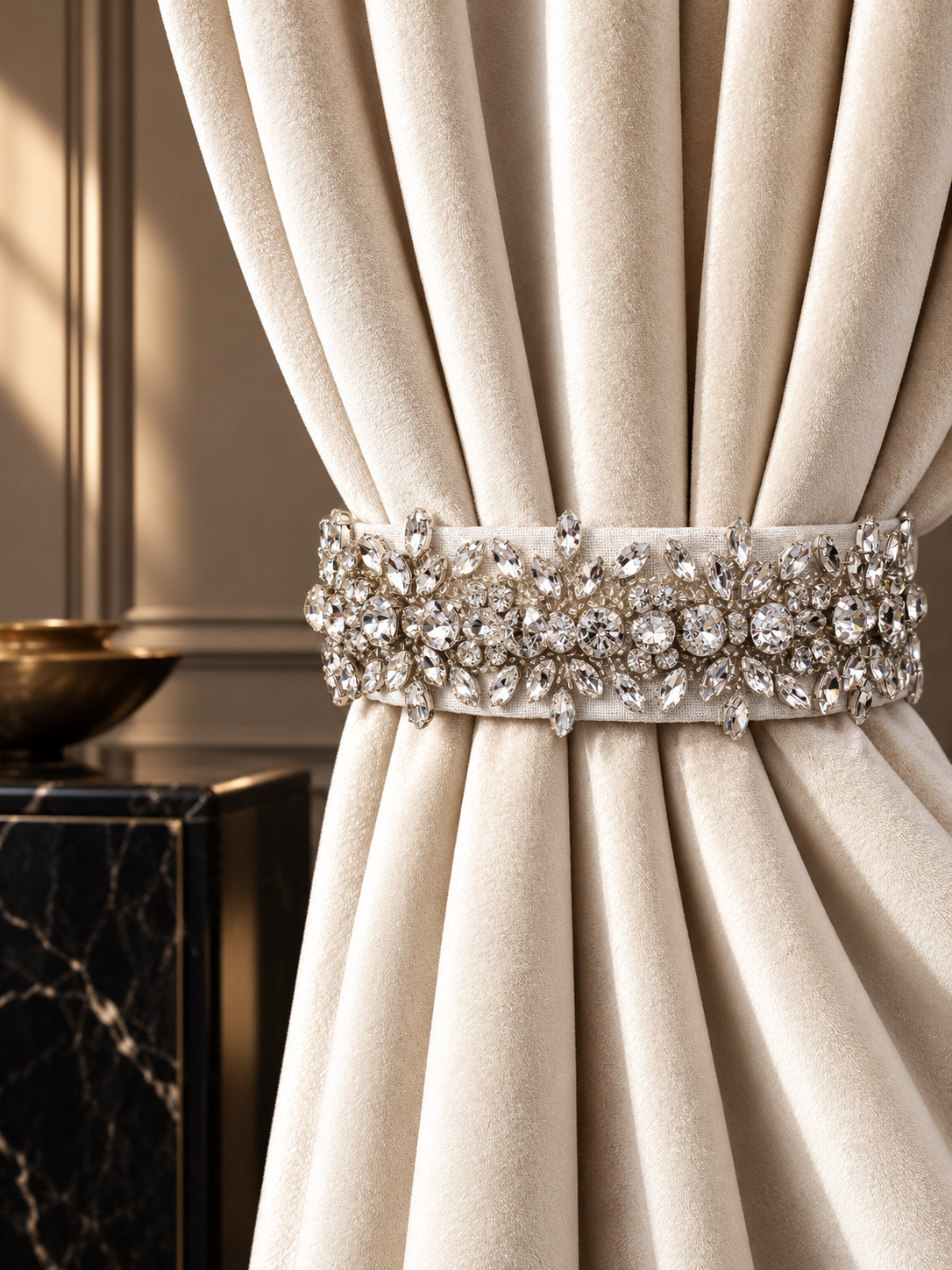 Handcrafted curtain tiebacks