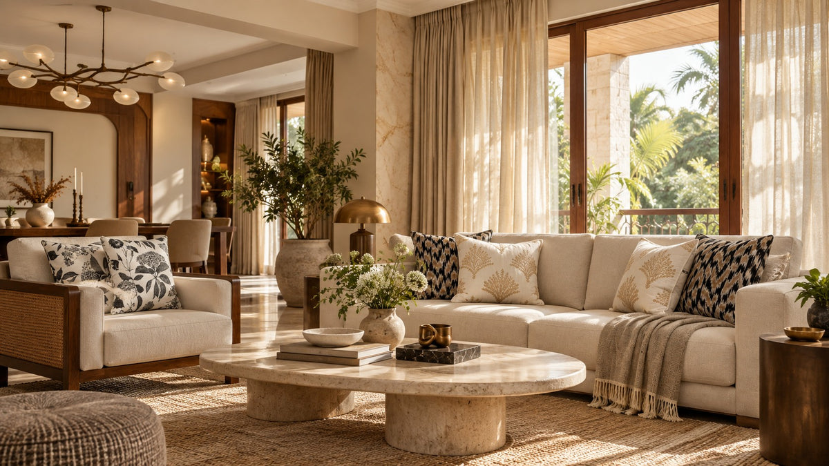 The Agarwal Residence living room project in Juhu