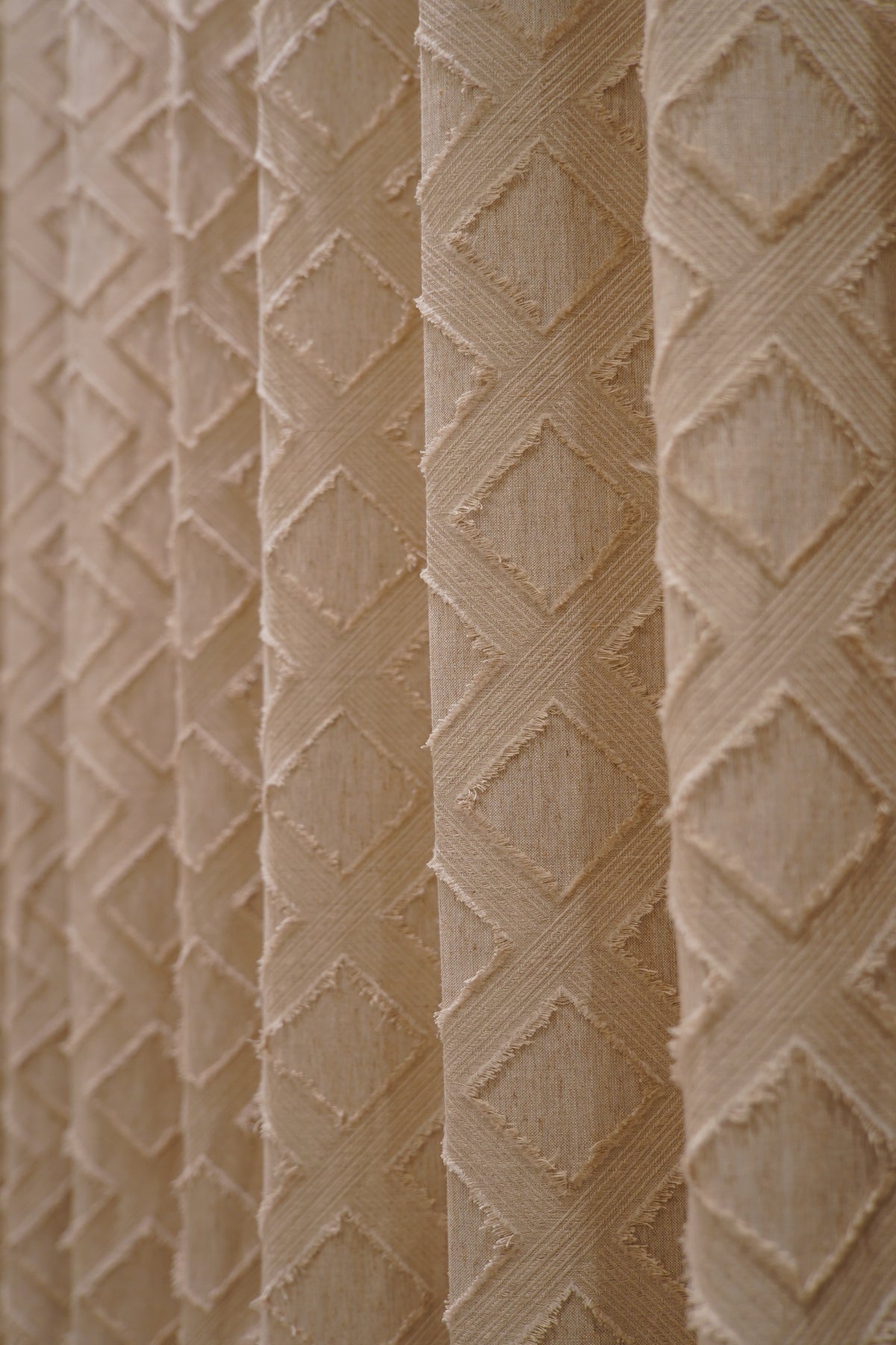 Bombay Mill bespoke ivory drapery detail